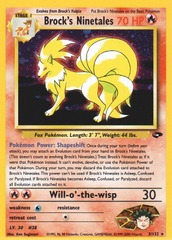 Brock's Ninetales - 3/132 - Holo Rare - Unlimited Edition